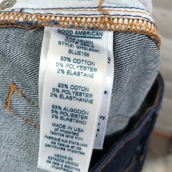 Good American The Lace Up  Denim Skirt Dark Wash 4 - Picture 8 of 10